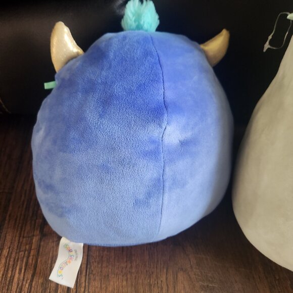 Squishmallows 12" Oakley the Sage Green Wolf Plush Toy Rinz  Blue Monster 7.5 - Picture 5 of 5